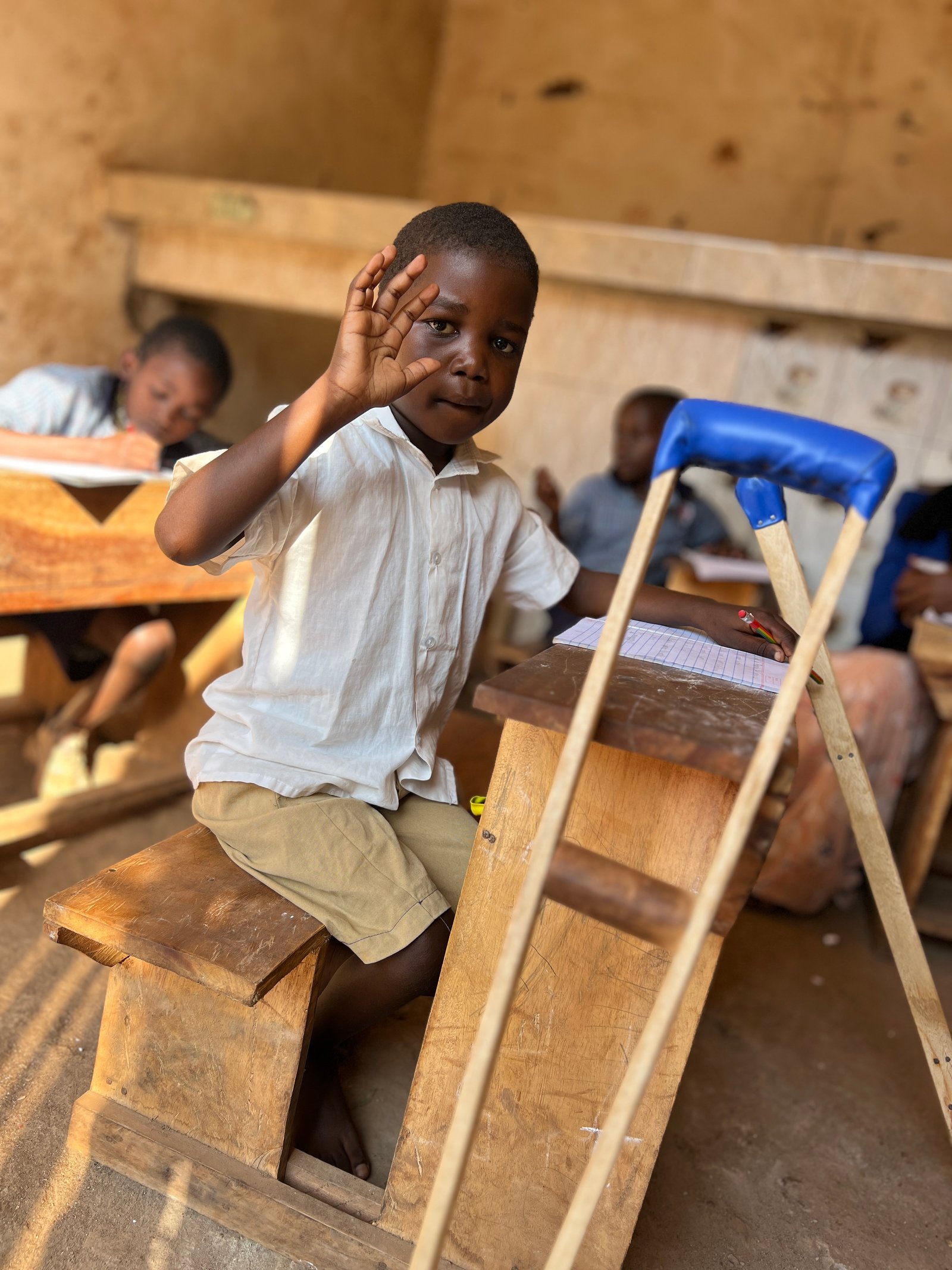 Elijah now able to go school 