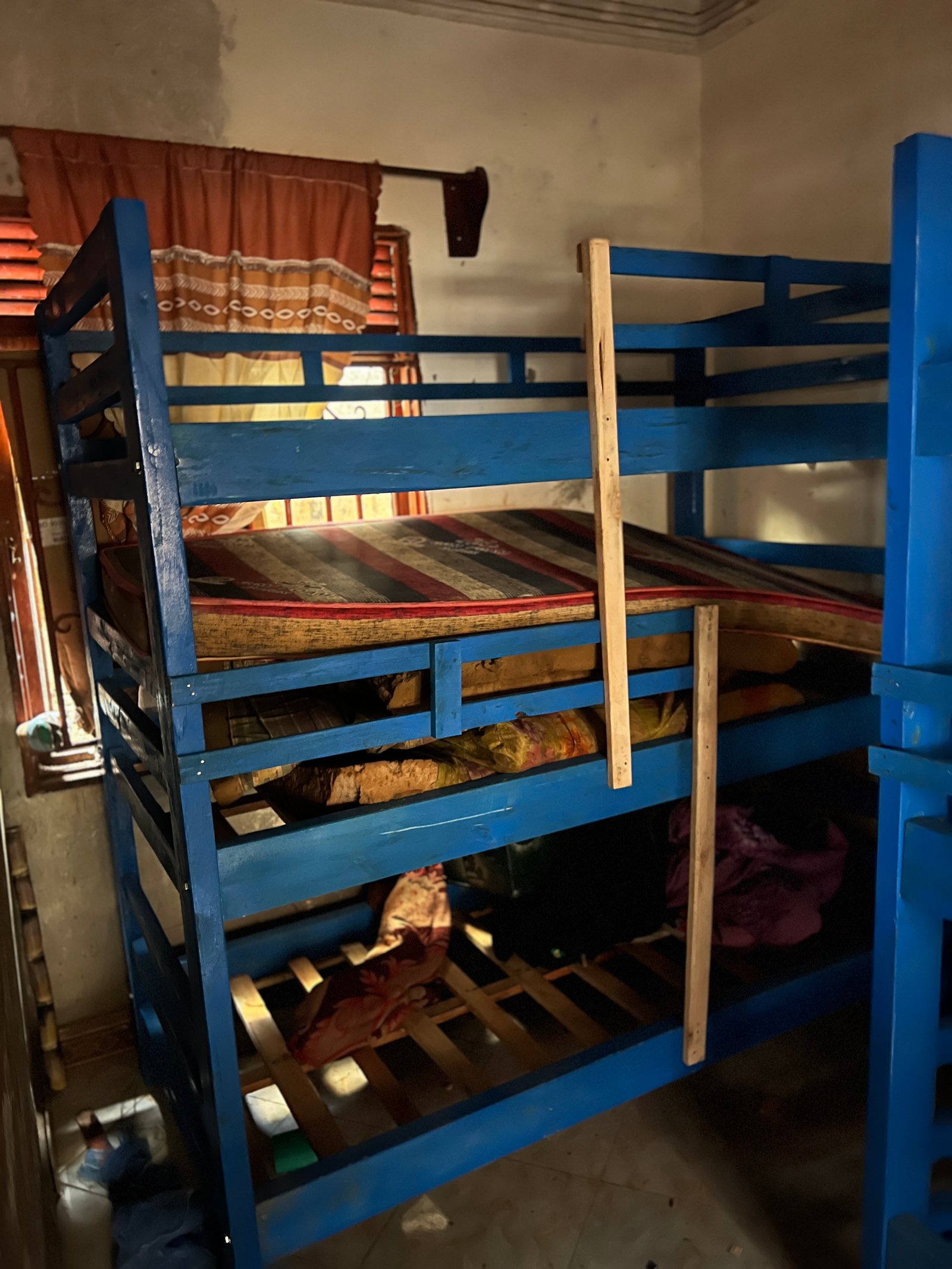 Bunk beds extended to the orphanage by mum Lydia vester and daddy Jared vester 
